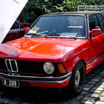 Red BMW E21 3-Series Baur Cabrio