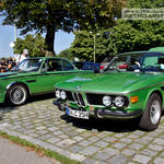 Green BMW E9 CS and 3.0CSL Coupes