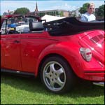 Red VW Beetle Convertible YME163N