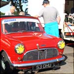 Car 15 - Phil Manser - Red Mk1 Mini Cooper 1293cc 53OHU