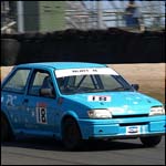 Car 18 - Lindsay Hutton - Blue Ford Fiesta Mk3 XR2i