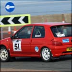 Car 51 - A Grant and E Hall - Red Peugeot 106 T462BKV