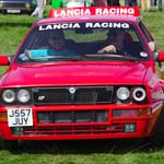 Red Lancia Delta Integrale J557JUY