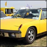 Yellow Porsche 914-6 YIL9146 at the Silverstone Classic 2013