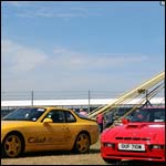Porsche 968 and 924 Turbo at the Silverstone Classic 2013