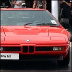 Red BMW M1 at the Silverstone Classic 2013