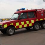 Royal Navy Fire and Rescue six wheeled Range Rover at the Silver