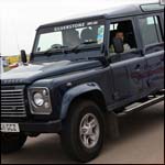 Land Rover Defender 110 at the Silverstone Classic 2013