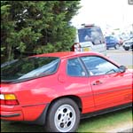 Red Porsche 924S at the Silverstone Classic 2013