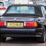 BMW E30 M3 Cabriolet J879NJR at the Silverstone Classic 2013