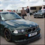 Green BMW E36 M3 GT at the Silverstone Classic 2013
