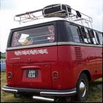 Red and black VW Type 2 Split Screen ANH193A